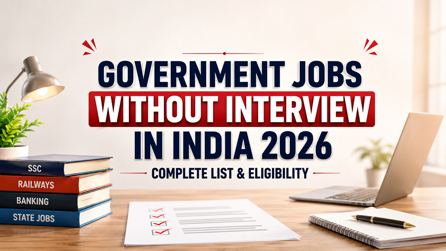 Government Jobs Without Interview in India 2026: Complete List & Eligibility